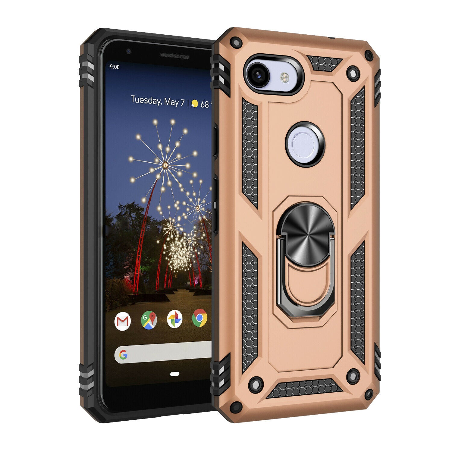 Étui à bague hybride pour Google Pixel 3a XL Étui à bague hybride pour Google Pixel 3a XL